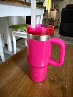 Hot Pink Insulated Travel Mug with Handle - ozark trail